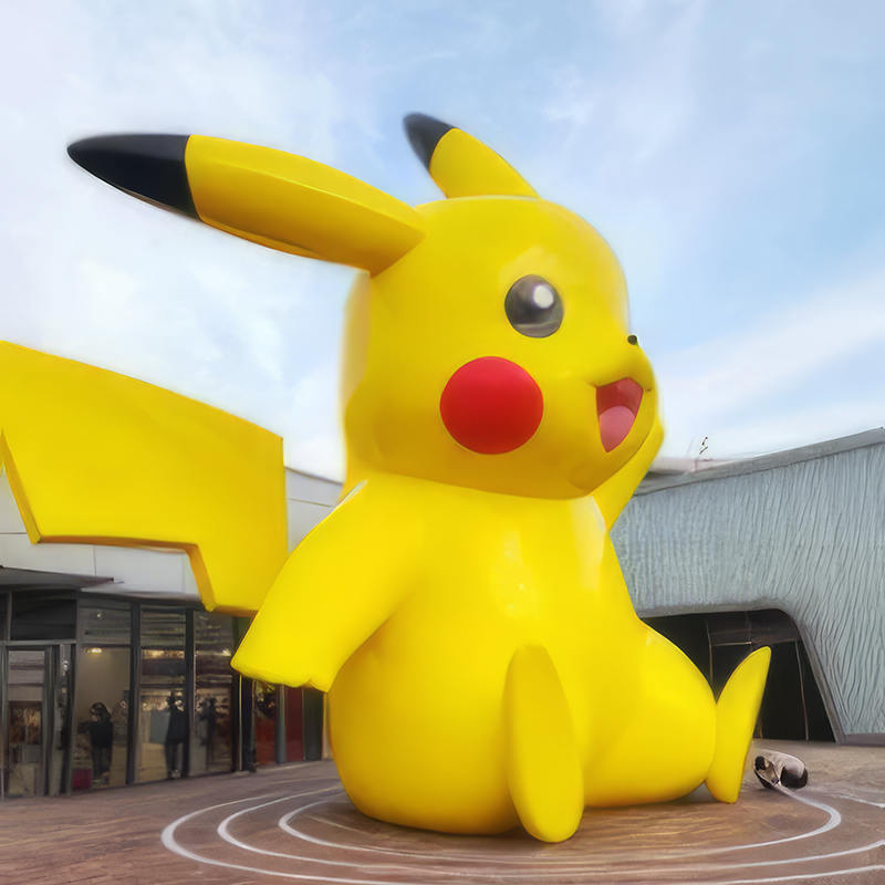 Óriás Pikachu szobor, kültéri művészeti szobor, alkalmas parkokhoz és bevásárlóközpontokhoz