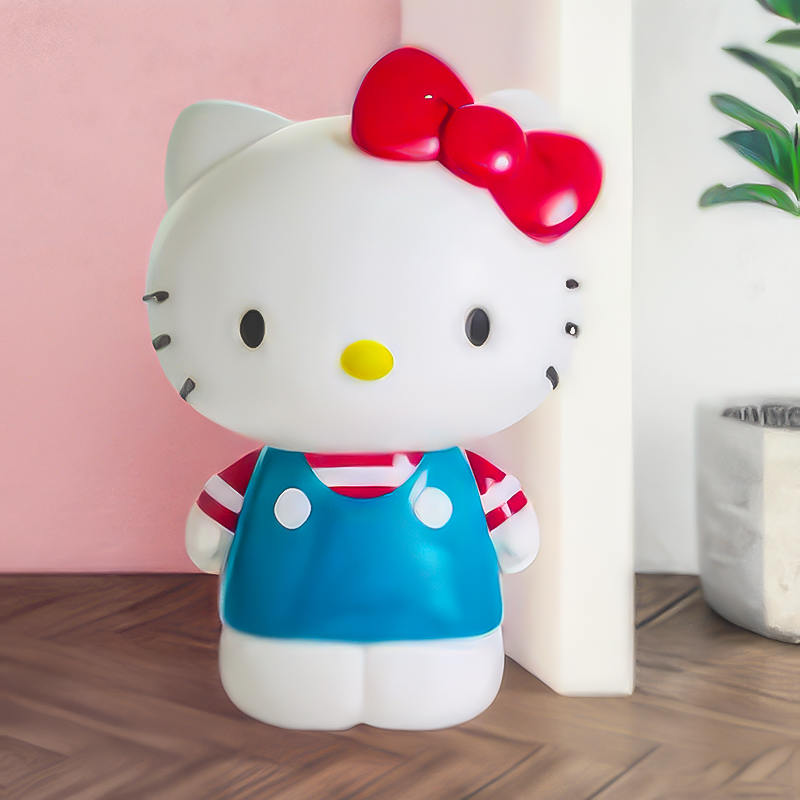 Nehéz Hello Kitty szobor kertre, 50 kg nagy szabadtéri dekorációs szobor